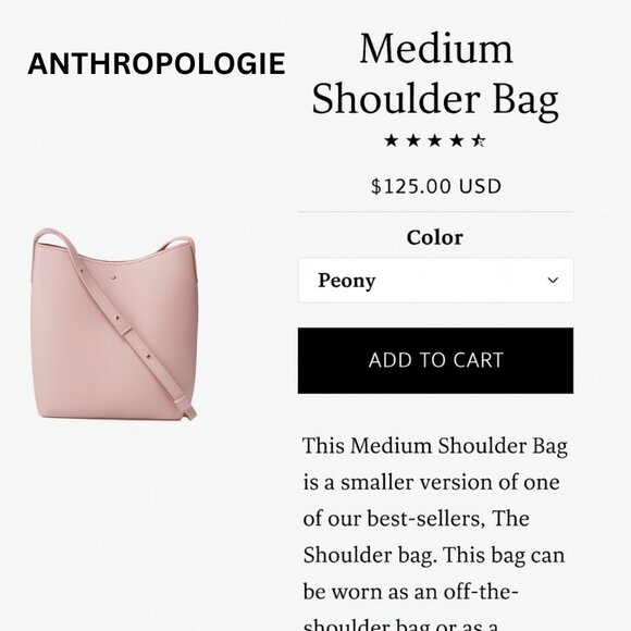 ANTHROPOLOGIE SAMARA Soft vegan leather in a muted Peony hue - Picture 9 of 9